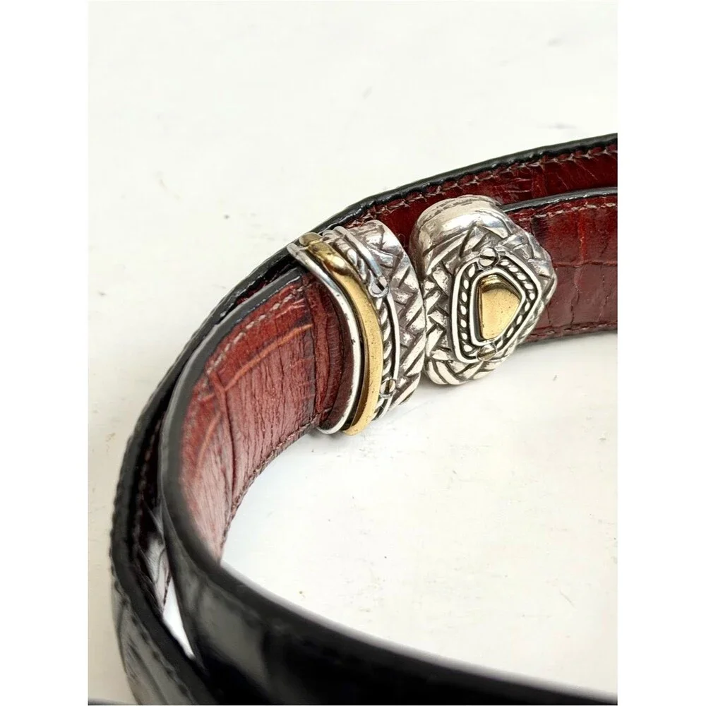 Brighton Marcus Two-Tone Reversible Belt Size M 30